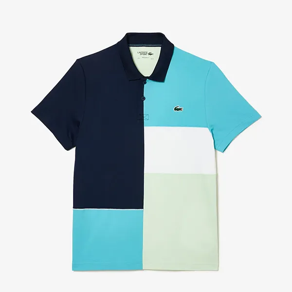 Set Quần Áo Cộc Tay Nam Lacoste Men's Tennis DH1082/GH1086 Màu Xanh Tím Size 3