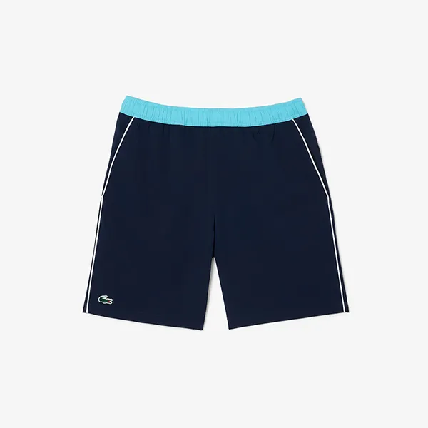 Set Quần Áo Cộc Tay Nam Lacoste Men's Tennis DH1082/GH1086 Màu Xanh Tím Size 3
