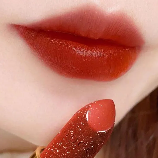 Son Gucci Lip Colour Rouge À Lèvres 515 Devotion Màu Đỏ Gạch - Son Môi - Vua Hàng Hiệu