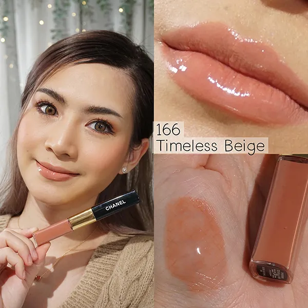 Son Kem Chanel Le Rouge Duo Ultra Tenue 166 Timeless Beige Màu Be - Son Môi - Vua Hàng Hiệu