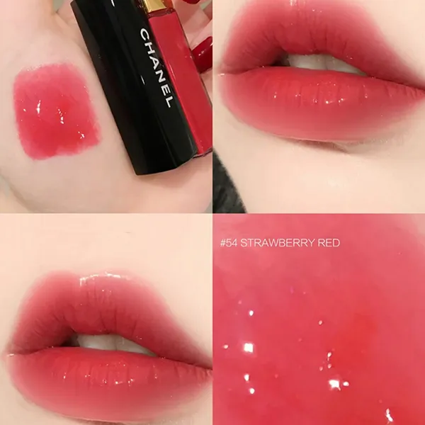 Son Kem Chanel Le Rouge Duo Ultra Tenue Ultrawear Liquid Lip 54 Strawberry Red Màu Đỏ Hồng