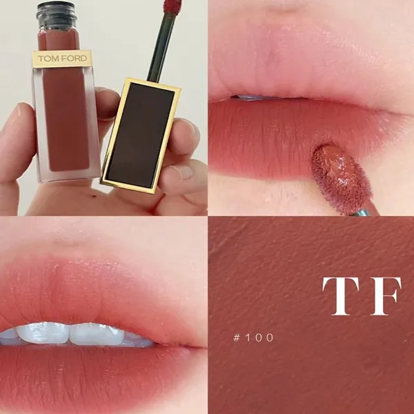 Son Kem Tom Ford Liquid Lip Luxe Matte 100 Màu Nâu Đất - Son Môi - Vua Hàng Hiệu