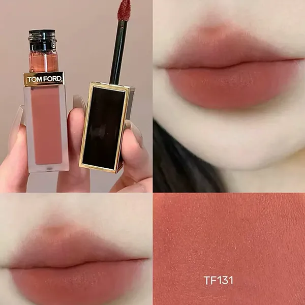 Son Kem Tom Ford Liquid Lip Luxe Matte 131 Burnt Peach Màu Cam Đất