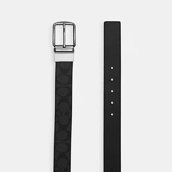 Thắt Lưng Nam Coach Harness Buckle Cut To Size Reversible Belt 38mm Màu Xám Đen