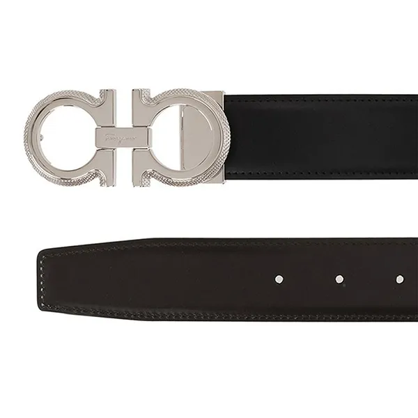 Thắt Lưng Nam Salvatore Ferragamo Cintura Reversible 0754465 Hai Mặt Màu Đen/Nâu Size 105 - Thắt lưng - Vua Hàng Hiệu