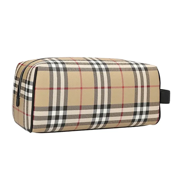 Túi Cầm Tay Nam Burberry Clutch BBR Vintage Check 8065628 Màu Be