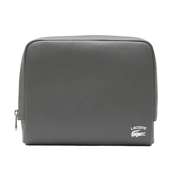Túi Cầm Tay Nam Lacoste Men's Contrast Coordinate Zip Clutch NH4013PN Màu Ghi Xám - Túi xách - Vua Hàng Hiệu