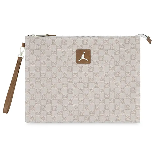 Túi Cầm Tay Nike Jordan Monogram Pouch Màu Be Nâu - Túi xách - Vua Hàng Hiệu