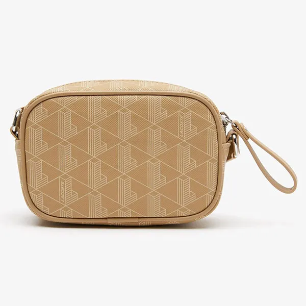 Túi Đeo Chéo Lacoste Small Monogram Print Cross Body Bag NF4276DG.L01 Màu Be - Túi xách - Vua Hàng Hiệu