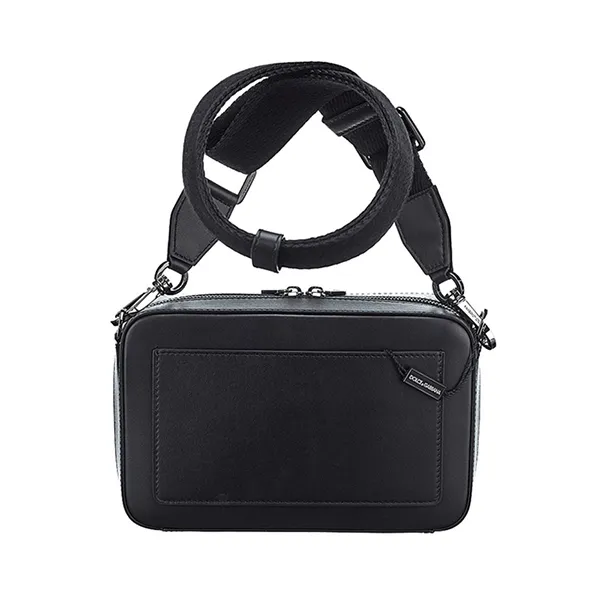 Túi Đeo Chéo Nam Dolce & Gabbana D&G Crossbody Bag In Calfskin With Embossed Logo Màu Đen