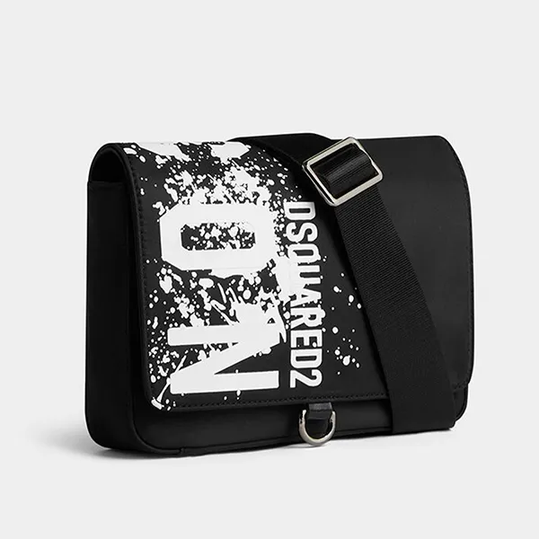 Túi Đeo Chéo Nam Dsquared2 Icon Splash Crossbody CBM0057 11707314 2124 Màu Đen