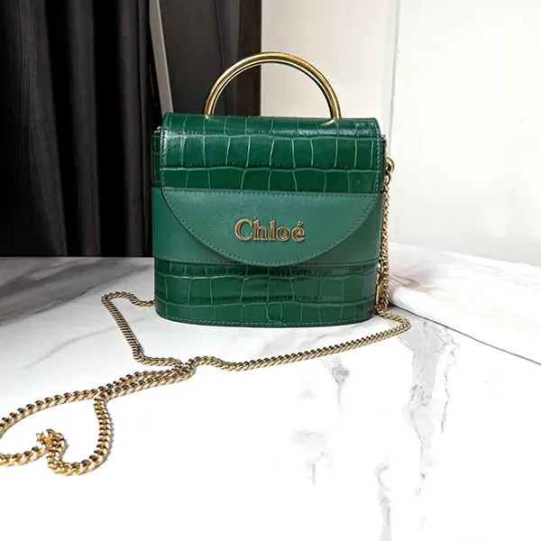 Túi Đeo Chéo Nữ Chloé Aby Lock Made Of Leather In Green Màu Xanh Lá - Túi xách - Vua Hàng Hiệu