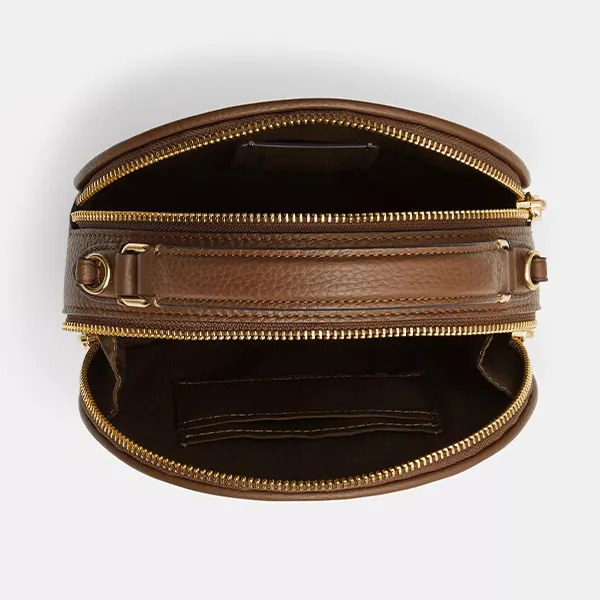 Túi Đeo Chéo Nữ Coach Canteen Crossbody In Signature Jacquard CO986 Màu Nâu Khaki