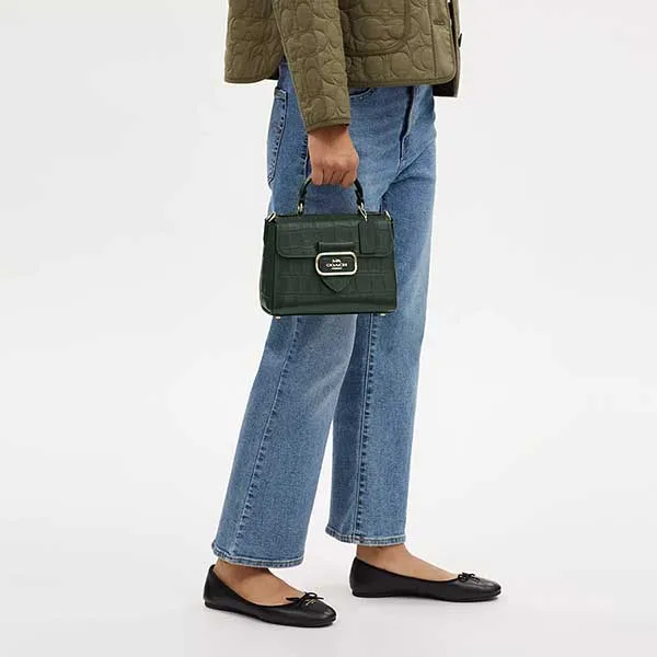 Túi Đeo Chéo Nữ Coach Morgan Top Handle Satchel CN747 Màu Xanh - Túi xách - Vua Hàng Hiệu