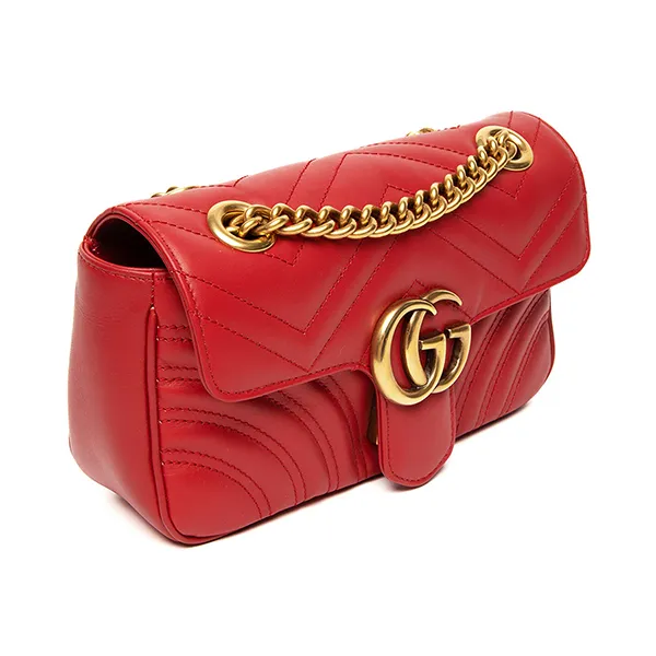 Túi Đeo Chéo Nữ Gucci GG Marmont Matelassé Mini Bag Màu Đỏ - Túi xách - Vua Hàng Hiệu