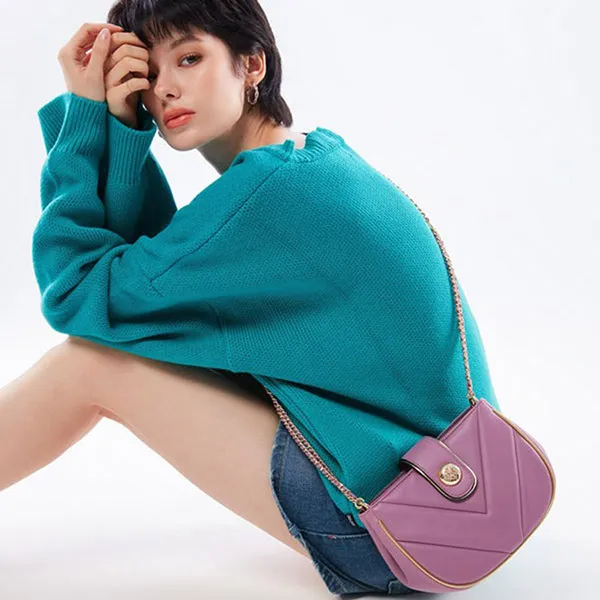 Túi Đeo Chéo Nữ Lyn Cameron Hobo S Crossbody Bags LL23FBF217 Màu Hồng Tím
