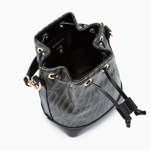 Túi Đeo Chéo Nữ Lyn Infinite Plastic Love Lindsay Bucket Bags LL24CBF144 Màu Đen - Túi xách - Vua Hàng Hiệu