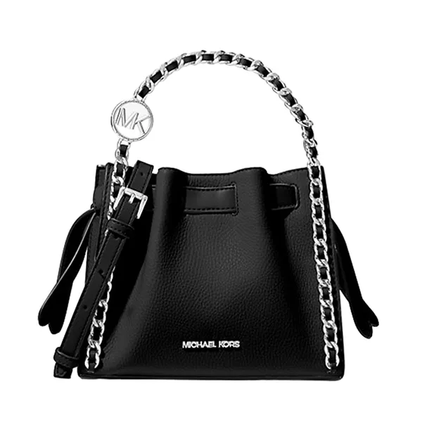 Túi Đeo Chéo Nữ Michael Kors MK Mina Small Chain Crossbody Bag 35H3S4MC1I Màu Đen - Túi xách - Vua Hàng Hiệu