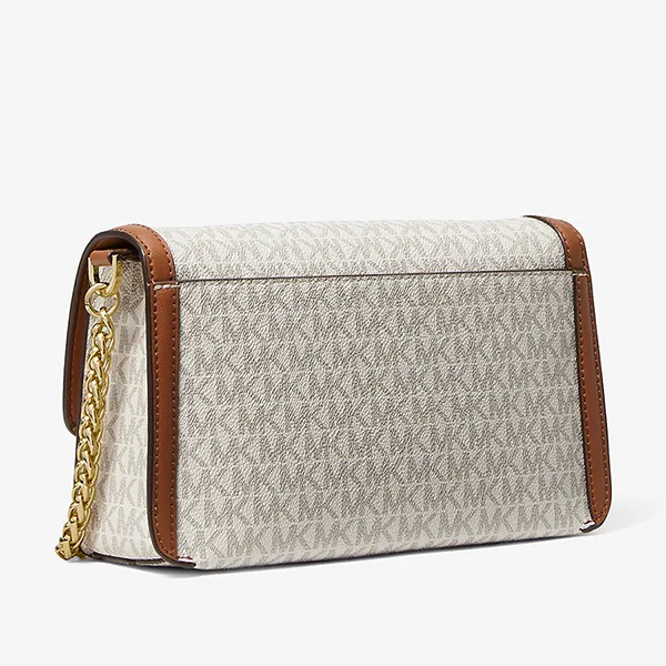 Túi Đeo Chéo Nữ Michael Kors MK Sonia Medium Logo Convertible Shoulder Bag 35F1G6SL3B Màu Trắng