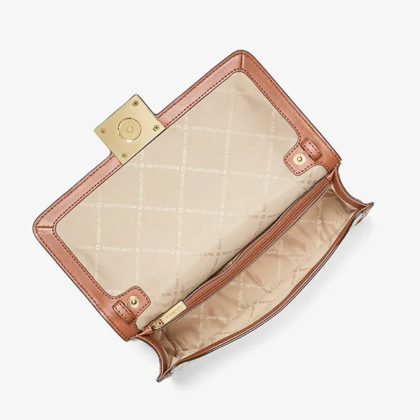 Túi Đeo Chéo Nữ Michael Kors MK Sonia Medium Logo Convertible Shoulder Bag 35F1G6SL3B Màu Trắng
