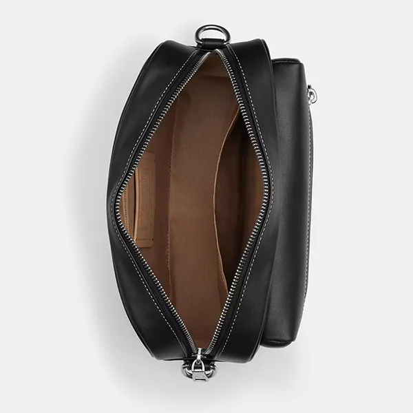 Túi Đeo Chéo Unisex Coach Elias Crossbody With Checkerboard Print CR309 Màu Đen - Túi xách - Vua Hàng Hiệu
