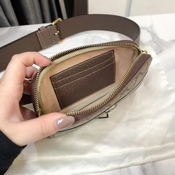 Túi Đeo Hông Gucci Phidia GG Supreme Belt Bag Beige Màu Nâu Be