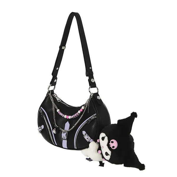 Túi Đeo Vai Nữ 13 De Marzo x Kuromi Bear Chain Bag FR23Q08310010 Màu Đen