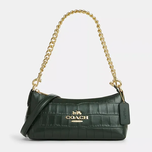 Túi Đeo Vai Nữ Coach Charlotte Shoulder Bag CL656 Màu Xanh Đậm
