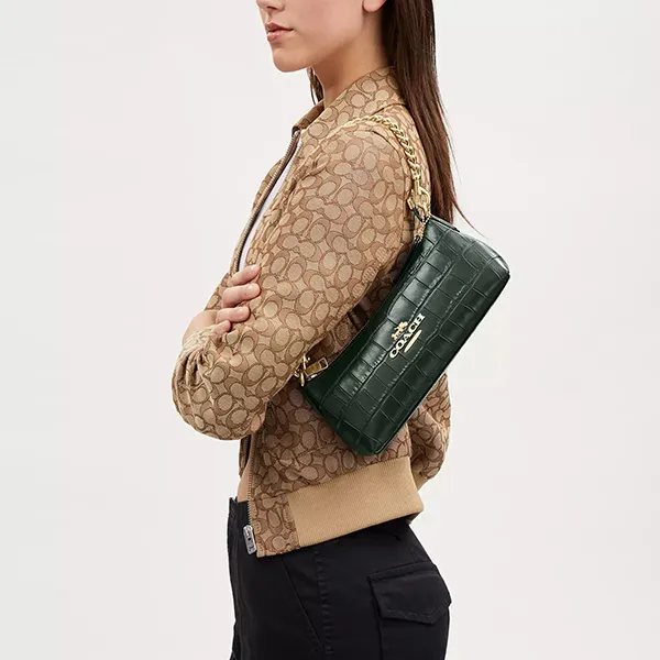 Túi Đeo Vai Nữ Coach Charlotte Shoulder Bag CL656 Màu Xanh Đậm