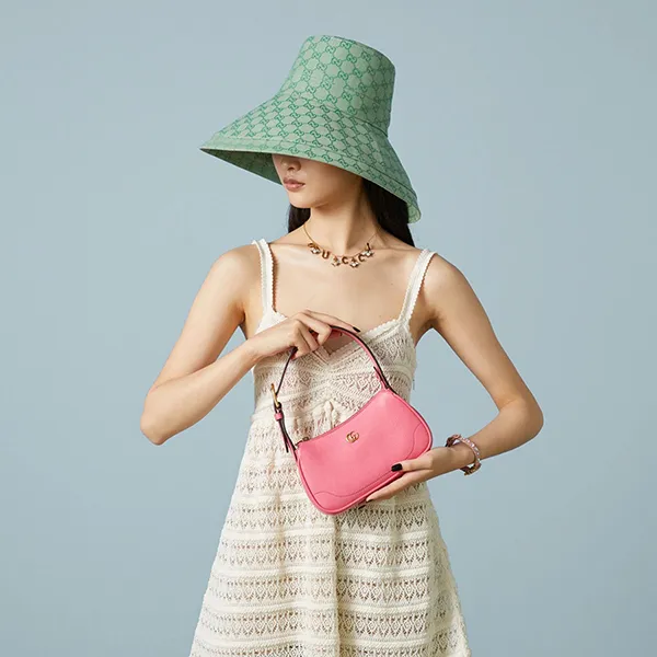 Túi Đeo Vai Nữ Gucci Woman Gucci Pink Leather Aphrodite Bag Màu Hồng - Túi xách - Vua Hàng Hiệu