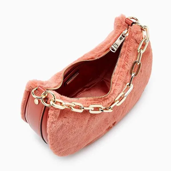Túi Đeo Vai Nữ Lyn Diva Fur Shoulder Bags LL24CBF200 Màu Cam