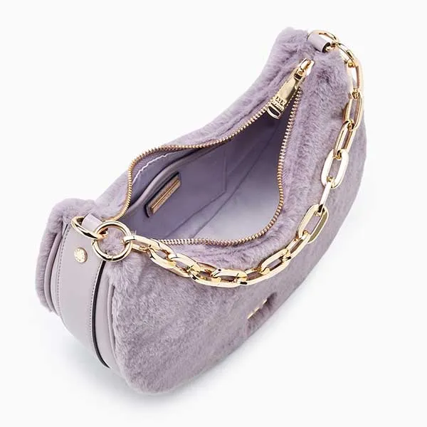 Túi Đeo Vai Nữ Lyn Diva Fur Shoulder Bags LL24CBF200 Màu Tím