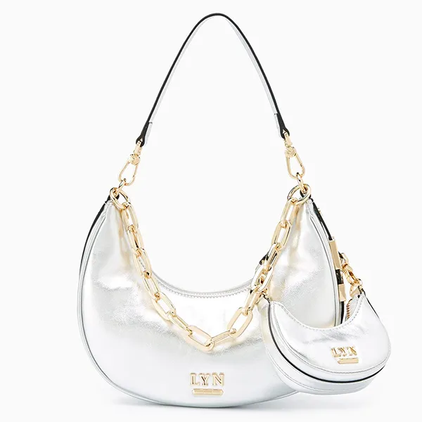 Túi Đeo Vai Nữ Lyn Diva Metallic Shoulder Bags LL24CBF199 Màu Bạc