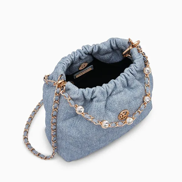 Túi Đeo Vai Nữ Lyn Fontia Mini Demin Shoulder Bags LL24CBF158 Màu Xanh Nhạt
