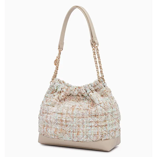 Túi Đeo Vai Nữ Lyn Fontia Tweed Shoulder Bags LL24CBF156 Màu Beige