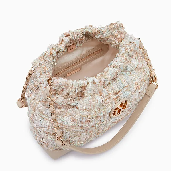 Túi Đeo Vai Nữ Lyn Fontia Tweed Shoulder Bags LL24CBF156 Màu Beige