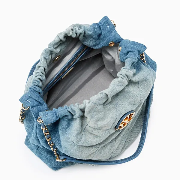 Túi Đeo Vai Nữ Lyn Fontia Washed Demin M Shoulder Bags LL24CBS154 Màu Xanh