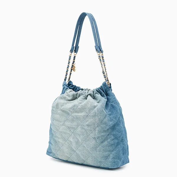 Túi Đeo Vai Nữ Lyn Fontia Washed Demin M Shoulder Bags LL24CBS154 Màu Xanh