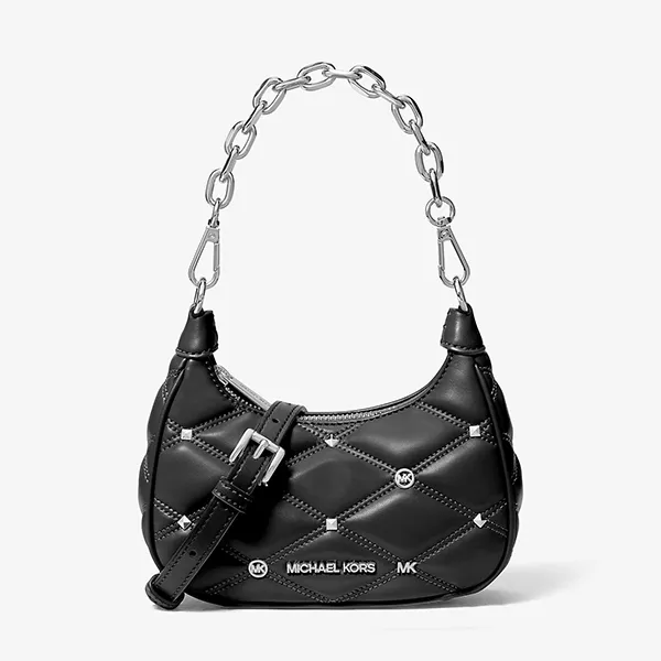 Túi Đeo Vai Nữ Michael Kors MK Cora Extra-Small Quilted Shoulder Bag 35H3S4CC5U Màu Đen - Túi xách - Vua Hàng Hiệu