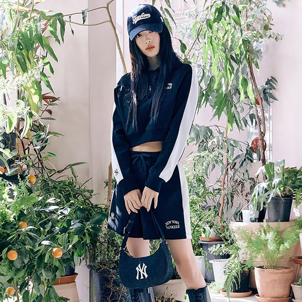 Túi Đeo Vai Nữ MLB Hobo Denim New York Yankees 3ABQM014N-50NYD Màu Đen