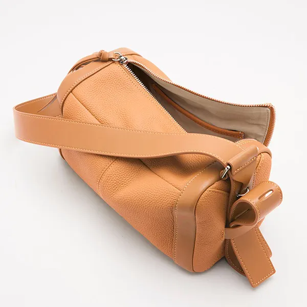 Túi Đeo Vai Nữ Pazzion Yulia Duffel Box Bag 9564BRN00L Màu Nâu Bò - Túi xách - Vua Hàng Hiệu