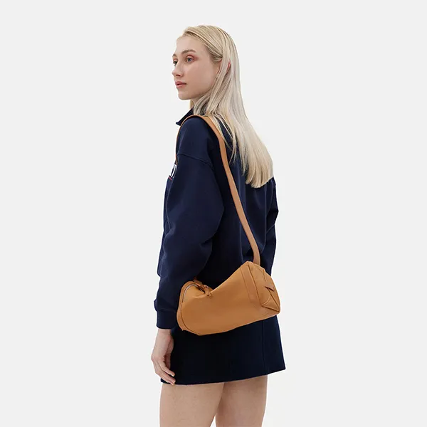 Túi Đeo Vai Nữ Pazzion Yulia Duffel Box Bag 9564BRN00L Màu Nâu Bò - Túi xách - Vua Hàng Hiệu