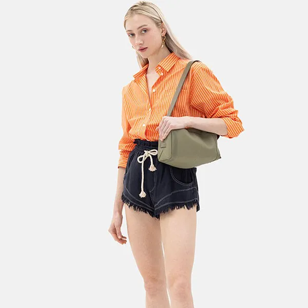Túi Đeo Vai Nữ Pazzion Yulia Duffel Box Bag 9564GRN00L Màu Xanh Olive - Túi xách - Vua Hàng Hiệu