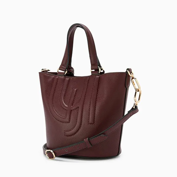 Túi Tote Nữ Lyn Infinite Laxy S Bucket LL24MBS082 Màu Đỏ Đô