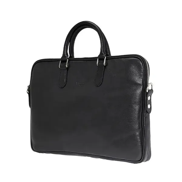 Túi Xách Đựng Laptop Medici Of Florence Calfskin 110 Black MED110BB184BF Màu Đen