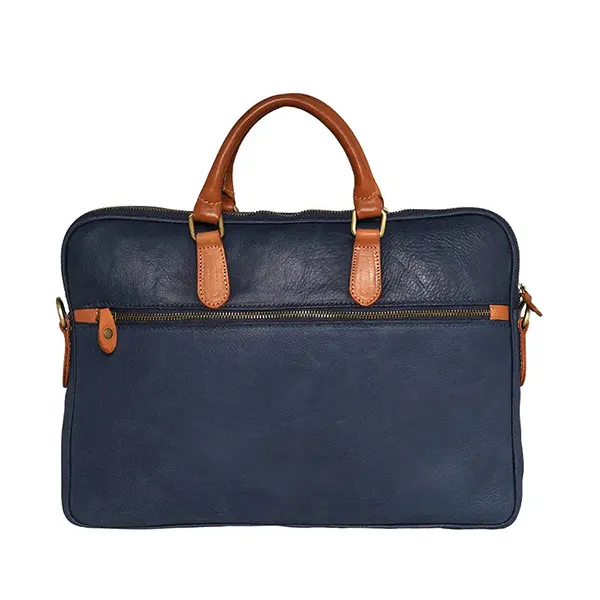 Túi Xách Đựng Laptop Medici Of Florence Calfskin 110 DL Denim MED110D4C0888 Màu Xanh Navy - Túi xách - Vua Hàng Hiệu