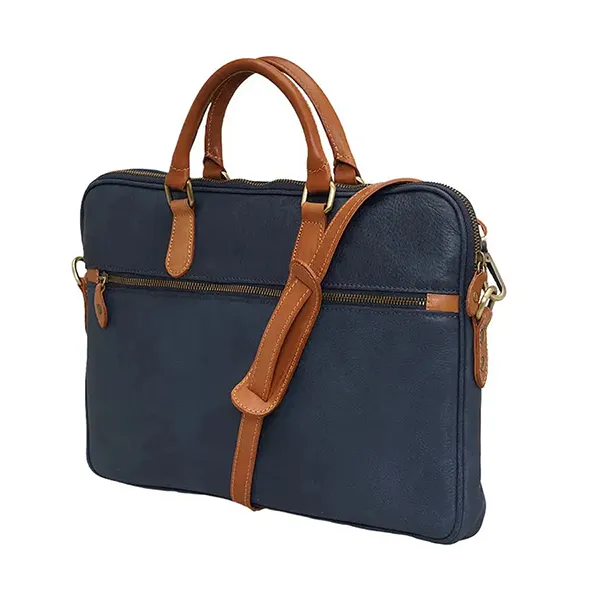 Túi Xách Đựng Laptop Medici Of Florence Calfskin 110 DL Denim MED110D4C0888 Màu Xanh Navy - Túi xách - Vua Hàng Hiệu