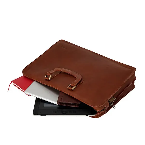 Túi Xách Đựng Laptop Medici Of Florence Calfskin 83 Havana MED83HACE452 Màu Nâu - Túi xách - Vua Hàng Hiệu