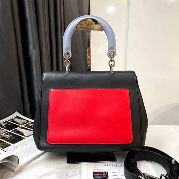 Túi Xách Nữ Christian Dior Tricolor Be Dior Satchel Shoulder Bag Màu Đen - Túi xách - Vua Hàng Hiệu