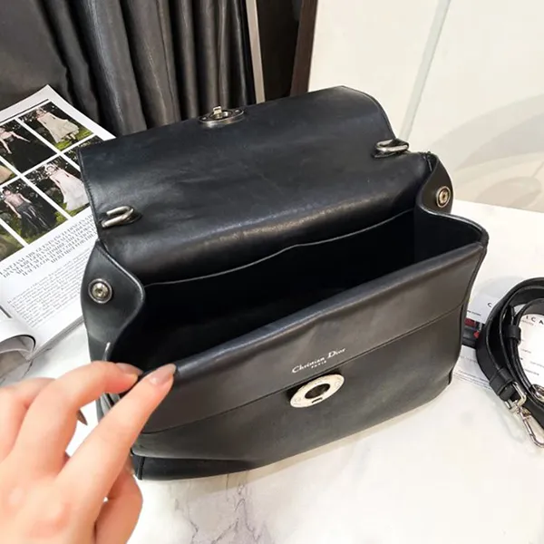 Túi Xách Nữ Christian Dior Tricolor Be Dior Satchel Shoulder Bag Màu Đen - Túi xách - Vua Hàng Hiệu